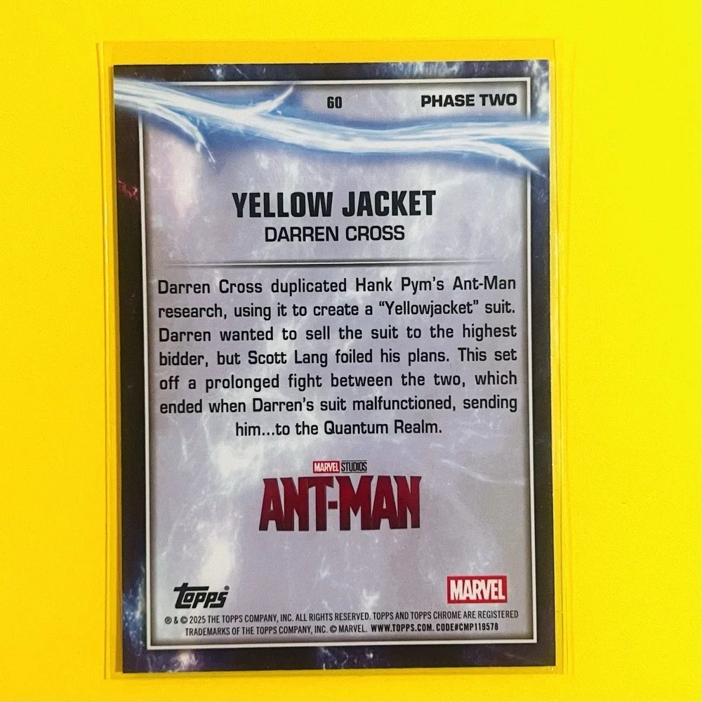 2025 Topps Chrome Marvel Studios Yellow Jacket Darren Cross #60‎ Ant-Man